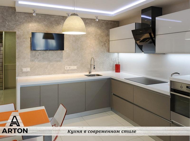 Кухня на заказ графит софт