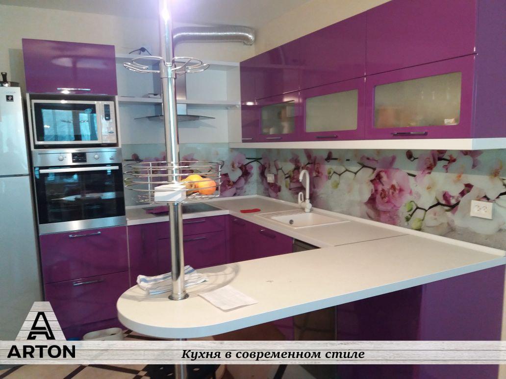 Кухня на заказ "Виолетта глянец"