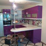 Кухня на заказ "Виолетта глянец"