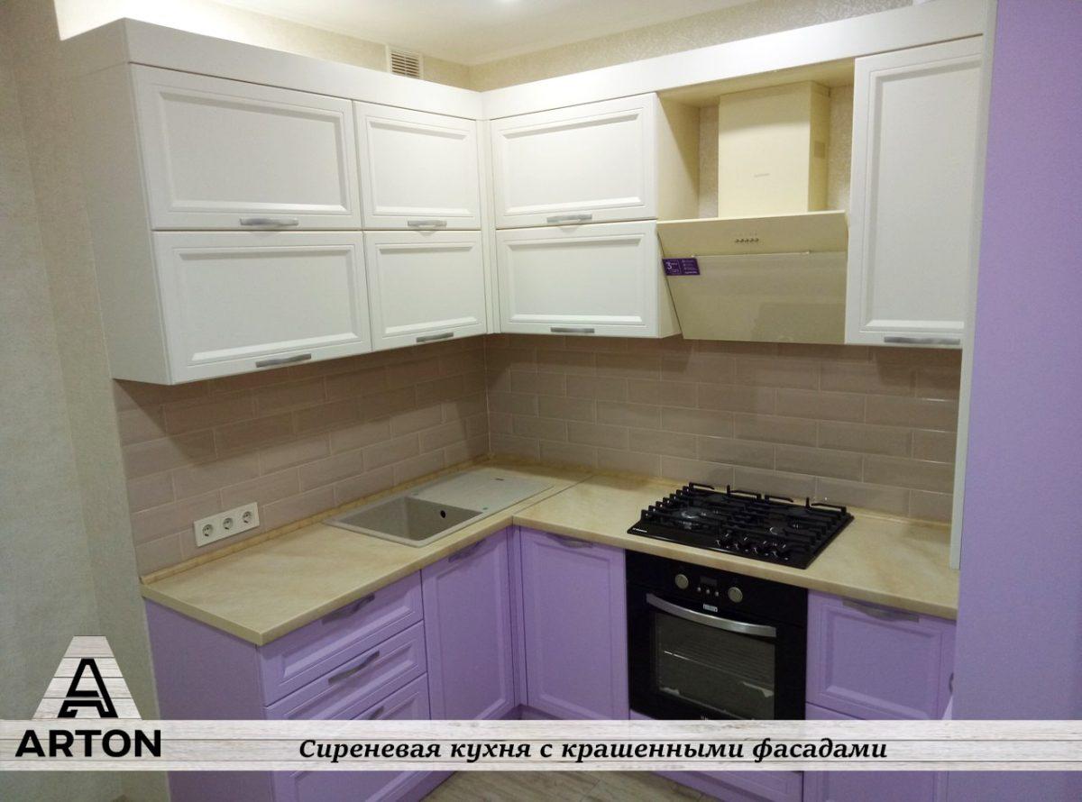 Кухня на заказ c крашенными фасадами